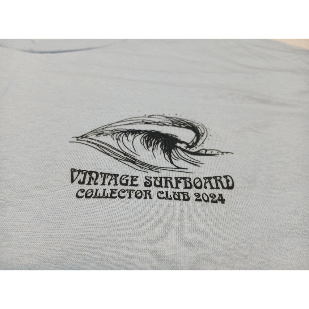 2024 Vintage Surfboard Collector Club XL Shirt American Apparel 1301 Light Blue